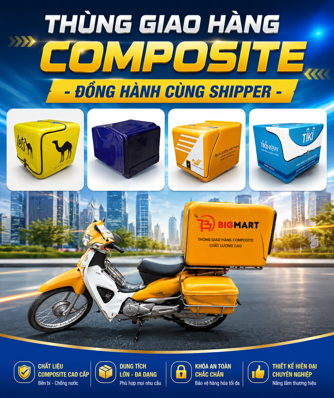 Thùng chở hàng Composite